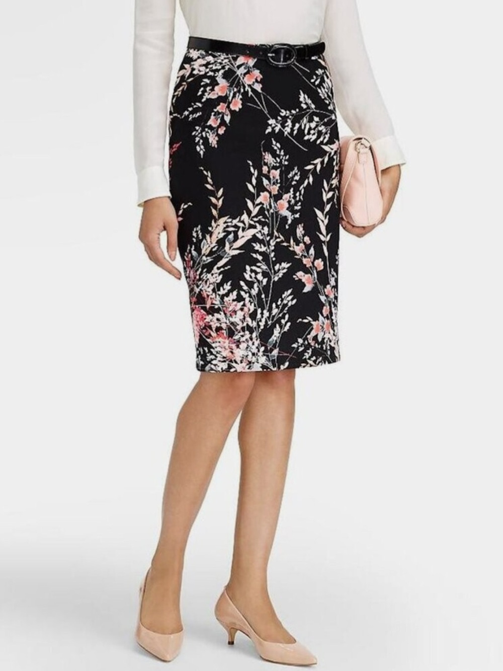 Talbots Floral Pencil Skirt